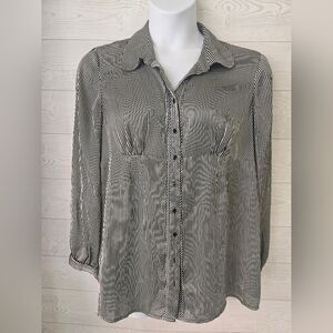 Motherhood Materninoty-Striped Black and White Women's Blouse XL